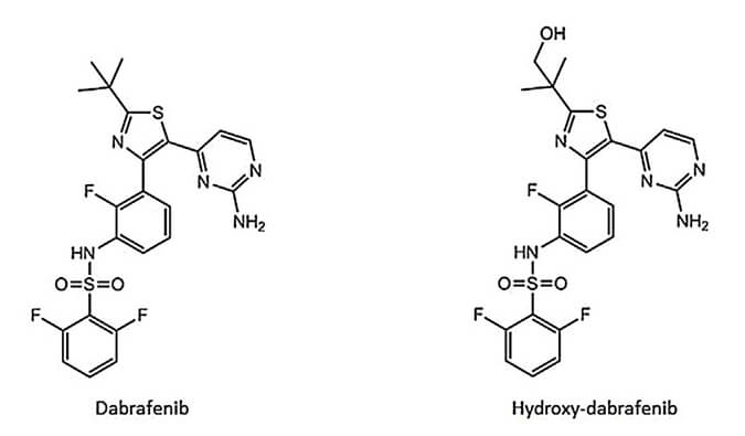 开发并验证新的LC-MS/MS要领，，，用于定量人血浆中达拉非尼及其主要代谢物羟基达拉非尼 (OHD)。。。。。。。OHD（纯度>99%）通过BG大游合成